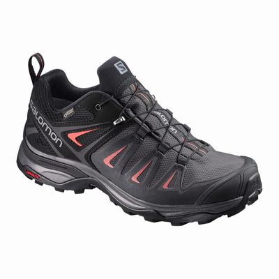 Salomon X ULTRA 3 GORE-TEX - Naisten Vaelluskengät - Mustat/Punainen